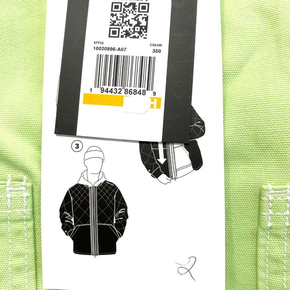 💖MEGA SALE💖Converse Mens 10020896-A07 Zip Front Long Sleeve Shirt Cotton Green - Picture 8 of 12